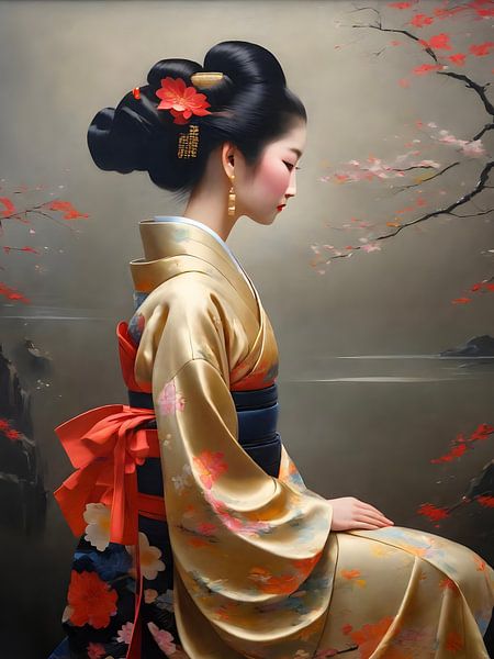 The oriental Geisha by Jolique Arte