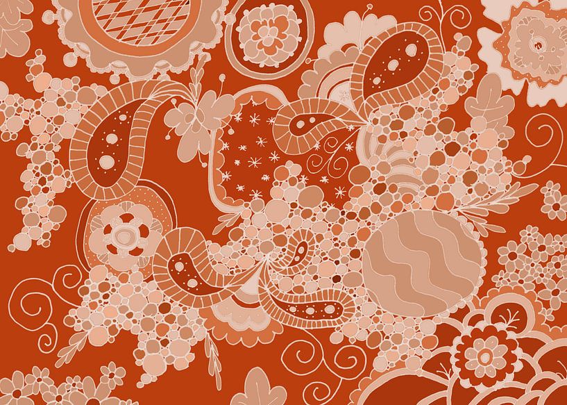 Paisley pleasure orange par QEIMOY