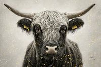 Schottischer Highlander mit Gold