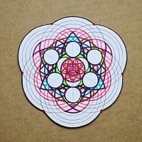 The geometry of the number Nine on a neutral background 