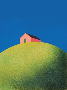 Rode schuur op de heuvel van Little Dean