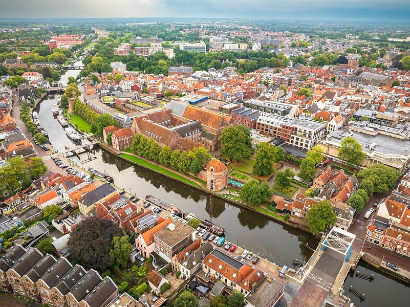 Zwolle from above during a summer sunset  by Sjoerd van der Wal Photography