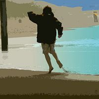 Jongen aan het strand