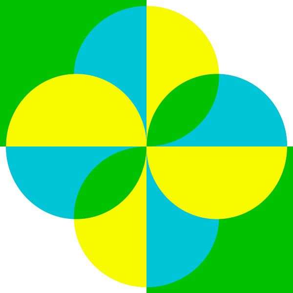 Skandinavische Retro Abstraktion von Mad Dog Art