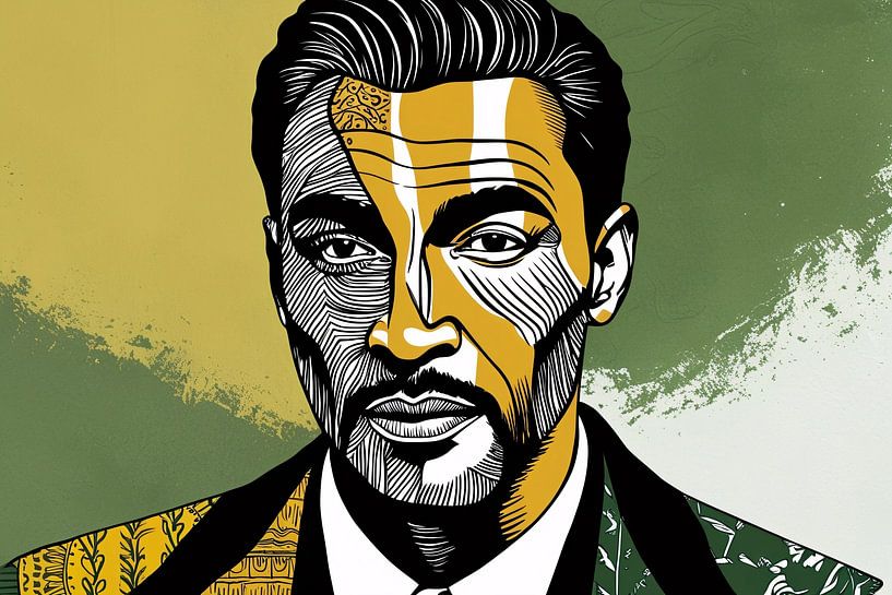 Portrait moderne avec dessins au trait par Imperial Art House