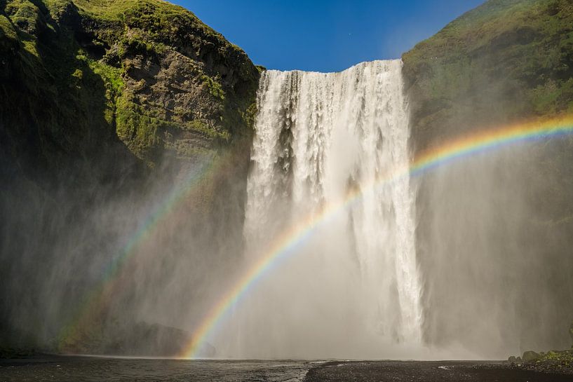 Skógafoss avec arc-en-ciel, Islande par Fenna Duin-Huizing