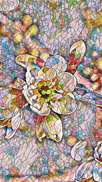Cherry blossom mosaic by Patricia Piotrak