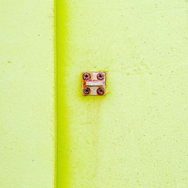 Abstraktes Pastellgrün auf einer rostigen Platte von Texel eXperience