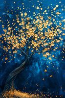 peinture arbre | peinture bleu | peinture abstraite