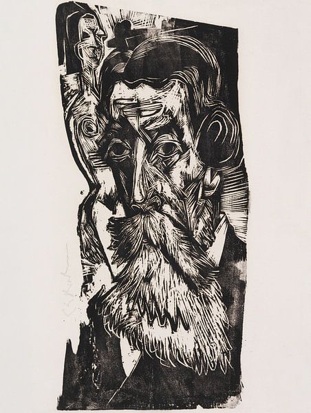 Kopf Ludwig Schames, ERNST LUDWIG KIRCHNER, 1918 von Atelier Liesjes