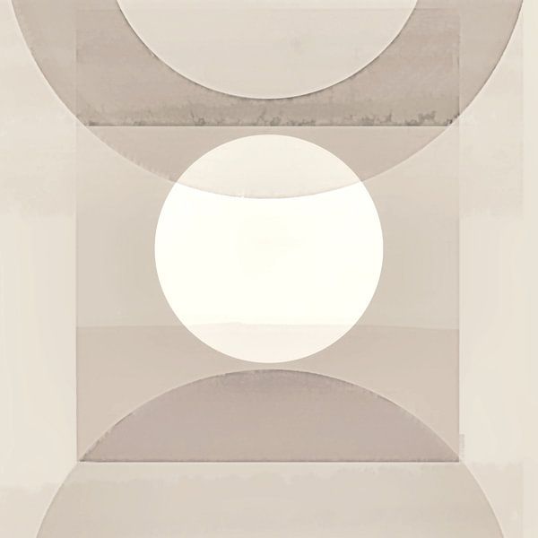 Formes abstraites pastel monochrome beige gris par FRESH Fine Art