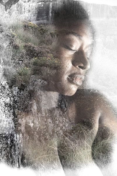 Frau mit Natur von Cor Heijnen