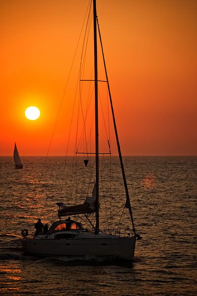 Naviguer au coucher du soleil par Christophe Fruyt