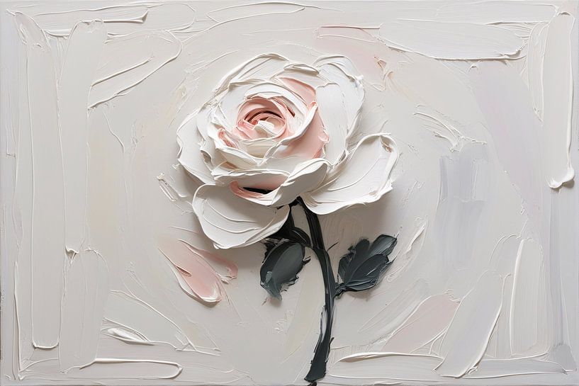 Abstrakte Rose auf Leinwand von Art & Soul Creations