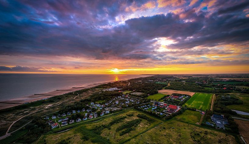 Coucher de soleil Dishoek, Zélande par Shanna van Mens Fotografie
