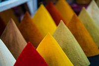 Spices at a market in Morocco