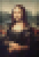 Pixel Art Mona Lisa