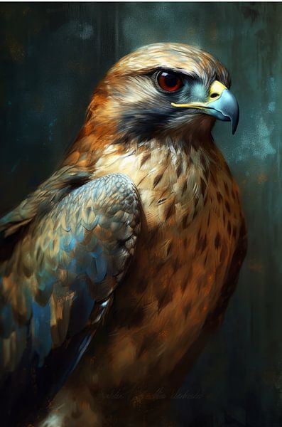 Intensiver Blick eines Falken von Emil Husstege