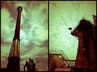 außerirdische Landschaften collagieren die zwei Türme