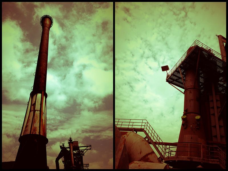 außerirdische Landschaften collagieren die zwei Türme von Carin Klabbers