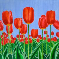 Orangefarbene Tulpen