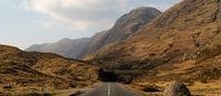 The road through the Scottish Highlands
