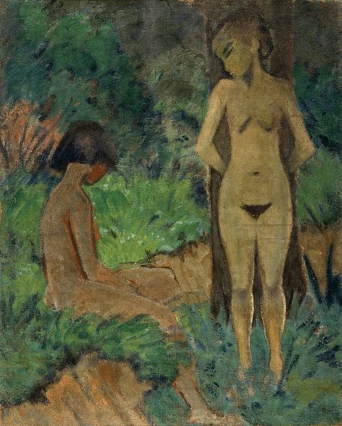 Baigneurs sous les arbres, Otto Mueller - 1912 par Atelier Liesjes