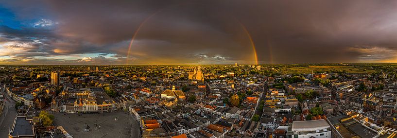Panorama de Den Bosch avec arc-en-ciel par Joost Smits Photography