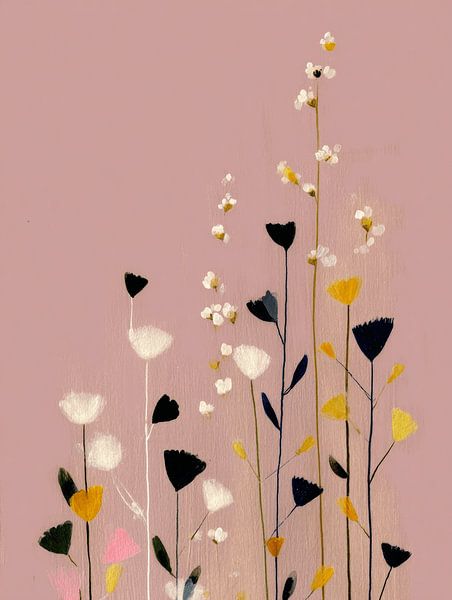 Botanischer Abstrakt in Pastellfarben von Japandi Art Studio