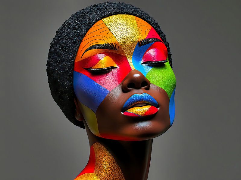 A colourful portrait of a woman-7 by The Photo Artist