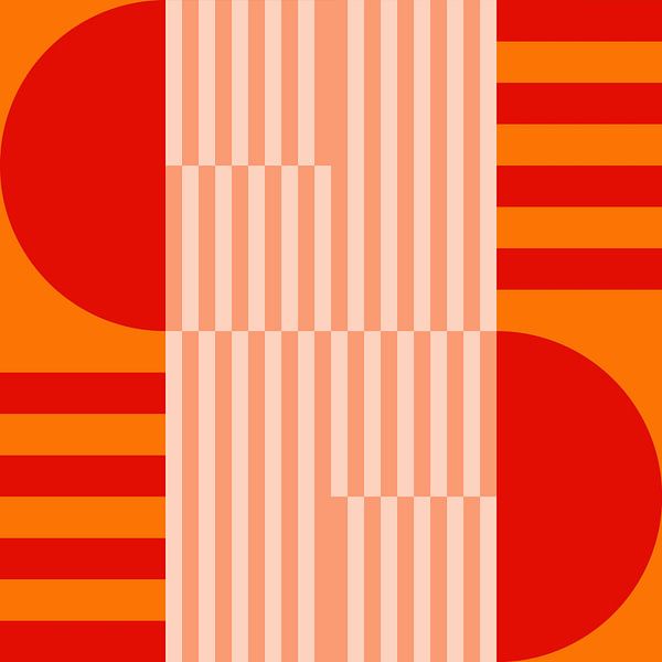 Funky rétro géométrique 7_1. Art abstrait moderne aux couleurs vives. par Dina Dankers