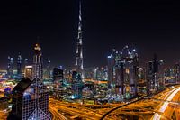 Burj Khalifa Dubai bei Nacht