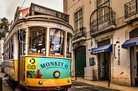 Historische tram in Lissabon