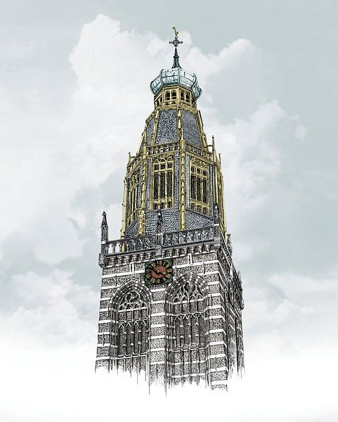 Zuiderkerk Enkhuizen by Willem Heemskerk