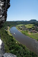 Ausblick von der Bastei auf die Elbe