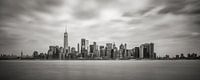 New York - Manhattan Skyline in Schwarzweiss 