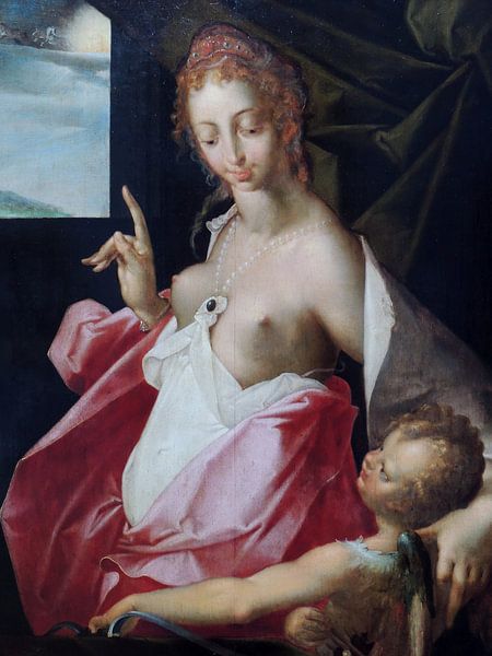 Venus and Cupid, Bartholomäus Spranger - 1599 by Atelier Liesjes