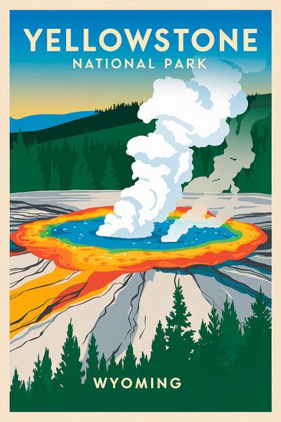 Parc national de Yellowstone, Wyoming par Poster Art Shop