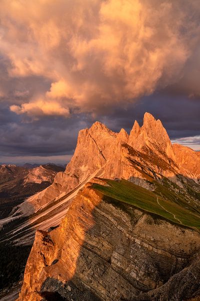The Geisler peaks in the evening light by Achim Thomae Photography