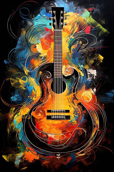 Guitare abstraite par Imagine