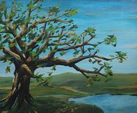 Wachender Baum am Bergsee