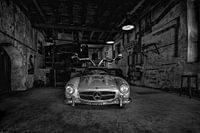 Mercedes 300 SL in an old building