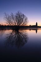 Blick auf Deventer kurz vor Sonnenaufgang