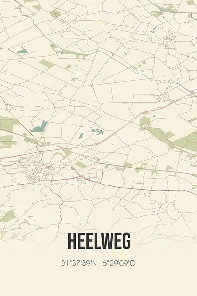 Alte Karte von Heelweg (Gelderland) von Ortsdrucke