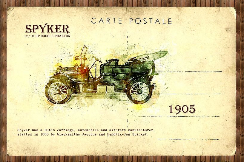 retro cars postcard by Ariadna de Raadt-Goldberg