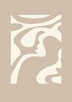 Grafik Just Simple - Beige - Wohnzimmer & Schlafzimmer - Minimalistische Einrichtung - Abstrakt