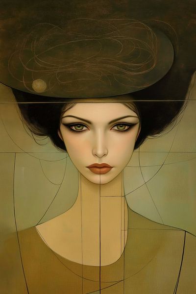 Modernes abstraktes Porträt von Bert Nijholt