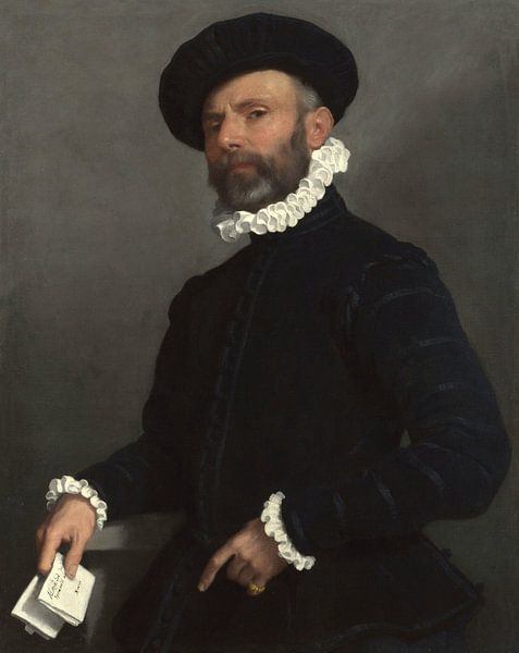 Portrait d'un homme tenant une lettre ('L'Avvocato&amp;#039 ;), Giovanni Battista Moroni par Des maîtres magistraux