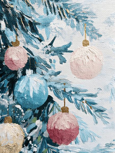 Weihnachtskugeln in Tannenzweigen von Gypsy Galleria