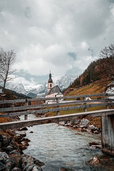 Kirche St. Sebastian in Ramsau grau von Rafaela_muc